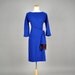 reserved......15% Off Sale vintage 50s dress wiggle mink cobalt blue knit cocktail party