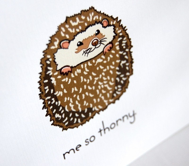 Thorny Hedgehog Greeting Card