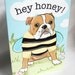 Bulldog Bee Greeting Card