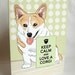 Keep Calm Corgi Greeting Card