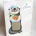 French Otter in Love Greeting Card