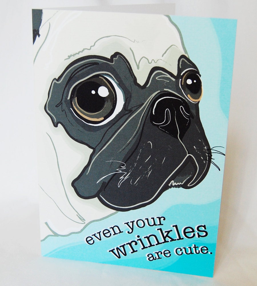 Cute Pug Greeting Card