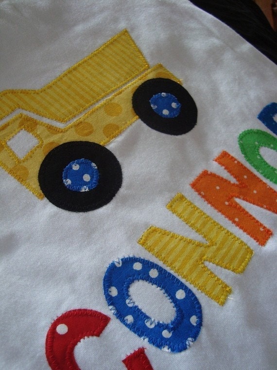 Personalized Dump Truck Shirt--available in short or long sleeves and bodysuit styles