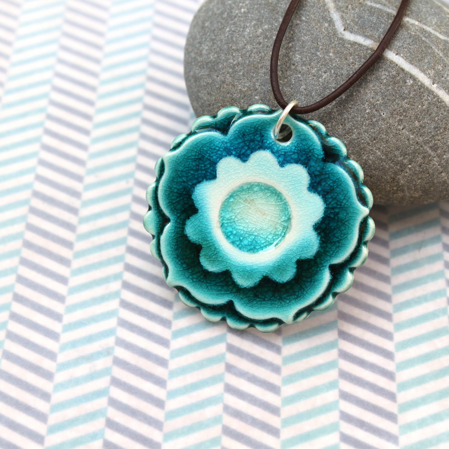 porcelain flower necklace