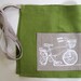 Apron - Olive Green Linen with Bicycle