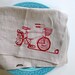 Red Bicycle Linen Tea Towel
