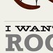 Eames poster print Herman Miller Mid century modern retro nursery kitchen art - I Want To Rock With You 2 Grey A3