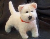 Needle Felted Dog - White West Highland Terrier Animals Westie