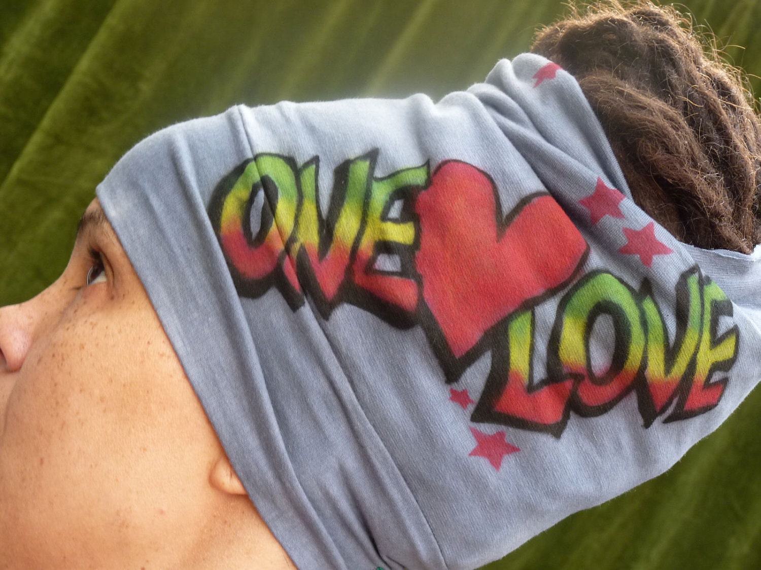 One love unisex dreadband in cotton