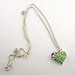 Heart Necklace Sterling Silver  With Mother Of Pearl Inlay Vintage Jewelry Blue Green Valentine's Day