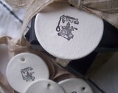 Bakelite Telephone Clay Tags - set of 4