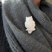 The Little Owl Brooch- Ceramic