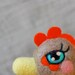 Needle Felted One of a Kind Cashmere Rooster Egg Doll