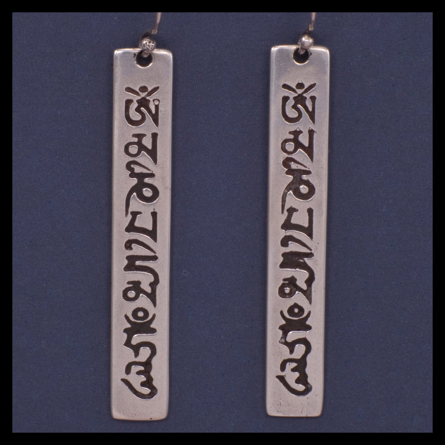 Om Mani Padme Hum- Earrings- Sterling Silver