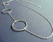 Necklace. Modern Contemporary Simple Sleek Elegant Design. Sterling Silver Jewelry. Handmade by Epheriell on Etsy. Long-style Circles.