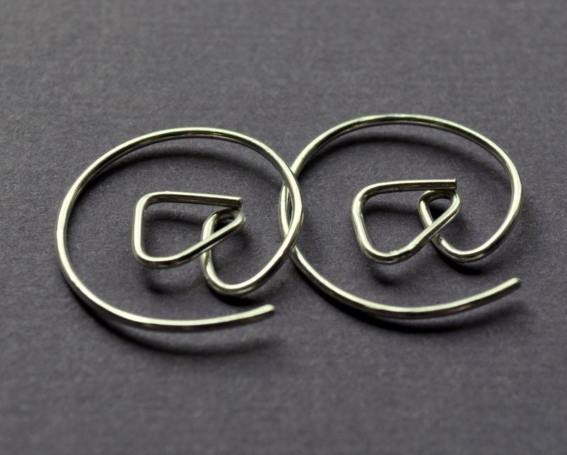 Earrings. Punctuation Collection. At Symbol. Twitter. Geek Style Modern Simple Sterling Silver. By Epheriell on Etsy.
