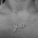 Necklace. Modern Contemporary Simple Sleek Elegant Design. Sterling Silver Jewelry. Handmade by Epheriell on Etsy. Custom. 7-10 letters.