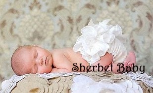 White Ruffle Diaper Cover Sassy Pants - Any Color Available