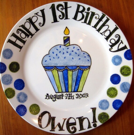 Personalized Birthday Plate Happy Birthday Plates By Thewildbaby