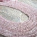 Rose Quartz Faceted Heishi FULL STRAND