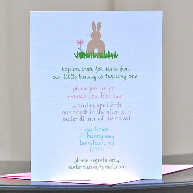 Bunny Birthday Invitations