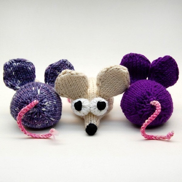 Lab Mice Knit Amigurumi Plush Toy Soft Sculpture Pattern PDF Download