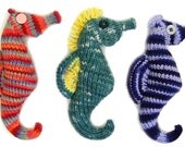 FLAT KNIT Seahorse Plush Amigurumi Toy Pattern PDF Digital Download