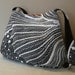 PLUME...Everyday purse,Black,White canvas ,adjustable strap