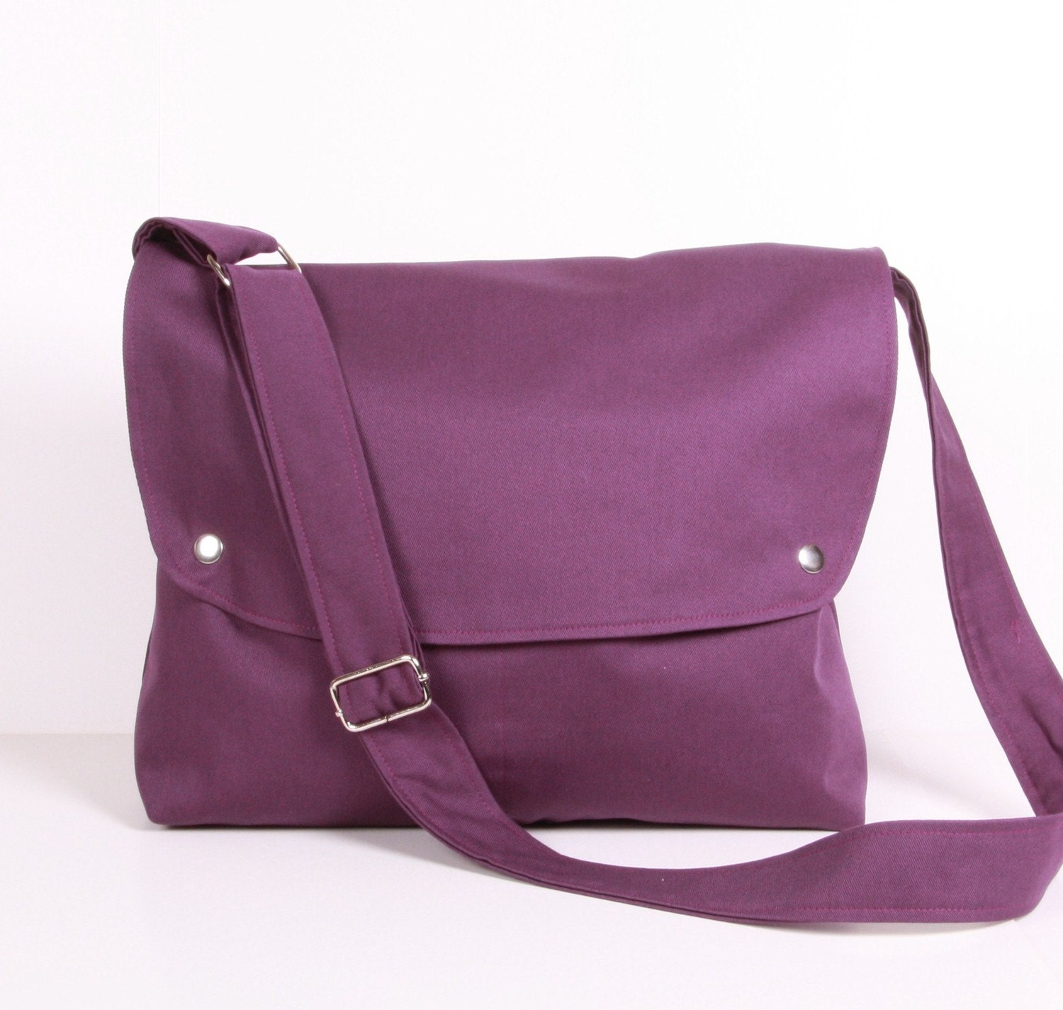 Messenger Bag School bag Travel bag , Purple ,adjustable strap .