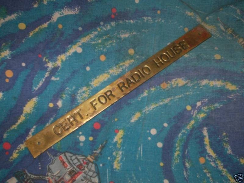 Radio House SIGN old brass boat ship vintage nautical