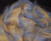 Roving - Mohair, Alpaca & Wool- Maize and Blue - 8oz