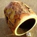 Choke Cherry dice cup with felted interior