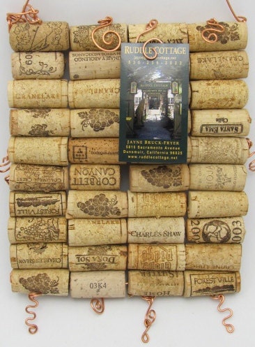 Cork Message Bulletin Board, Hot Pad, Recycled corks. ONSALE.