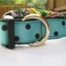 Blue and Black Polka Dotted Dog Collar