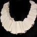 avant garde bib necklace, choker neckpiece, cream sculptural bib collar, architectural urban fashion statement necklace, PVC