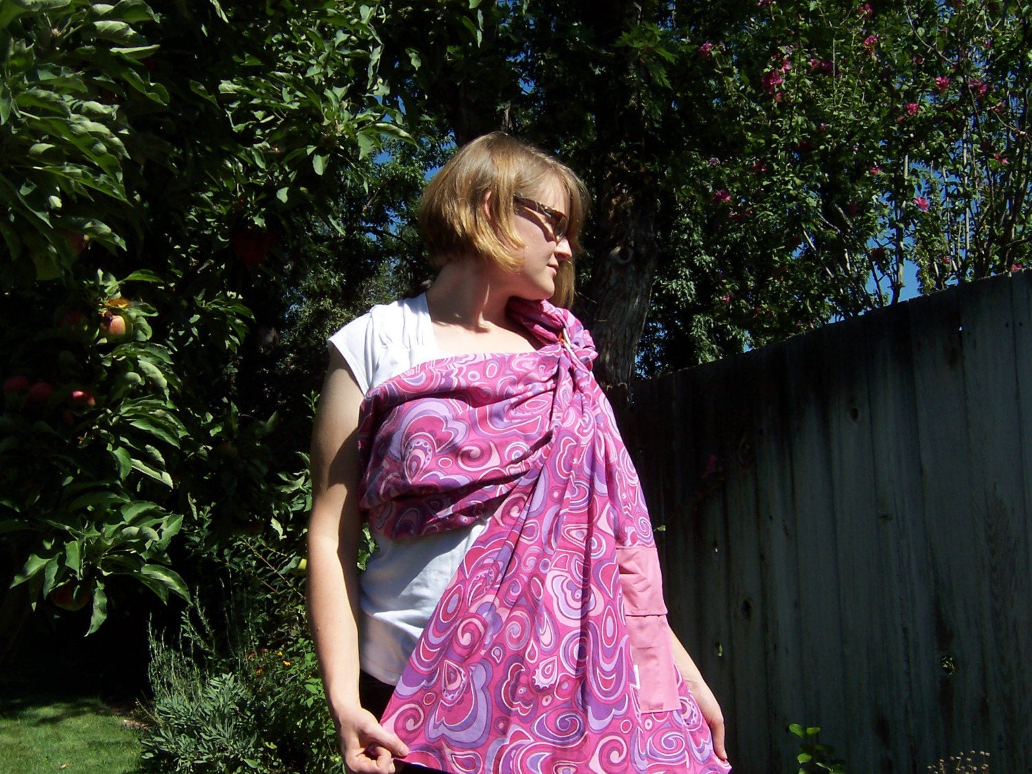 Simple and Beautiful Baby Ring Sling- Pink Swirls
