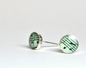 Interlude. Petite Photo studs. Sterling silver