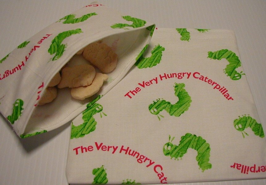2pc The Very Hungry Caterpillar Reusable Sandwich and Snack Bag