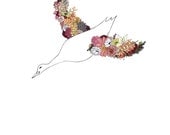 Goose, flowers limited edition 8x10 print