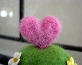 Heart on a Hill, Pincushion in an Egg Cup