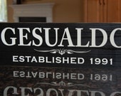 Custom Family Est Sign Painted Wood Sign Personalized. Perfect Gift Idea  Number ETS-08