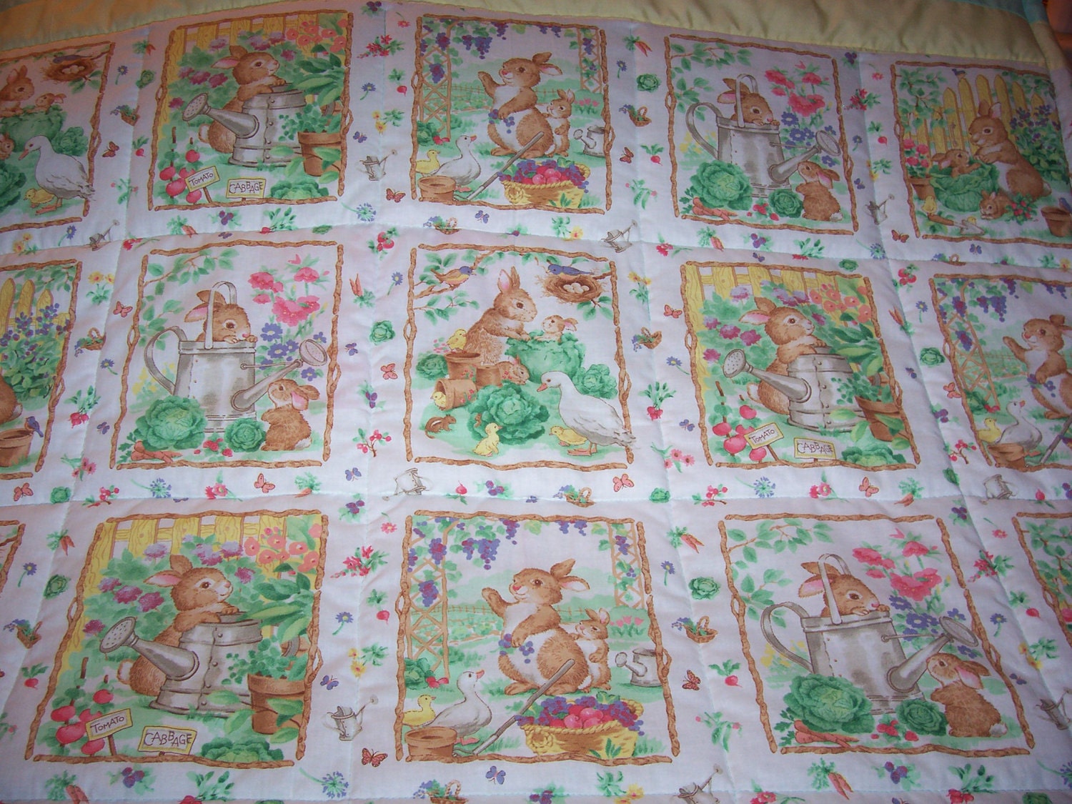 Handmade Baby Adorable Peter Rabbit Cotton Baby/Toddler Quilt-Newly Made 2013