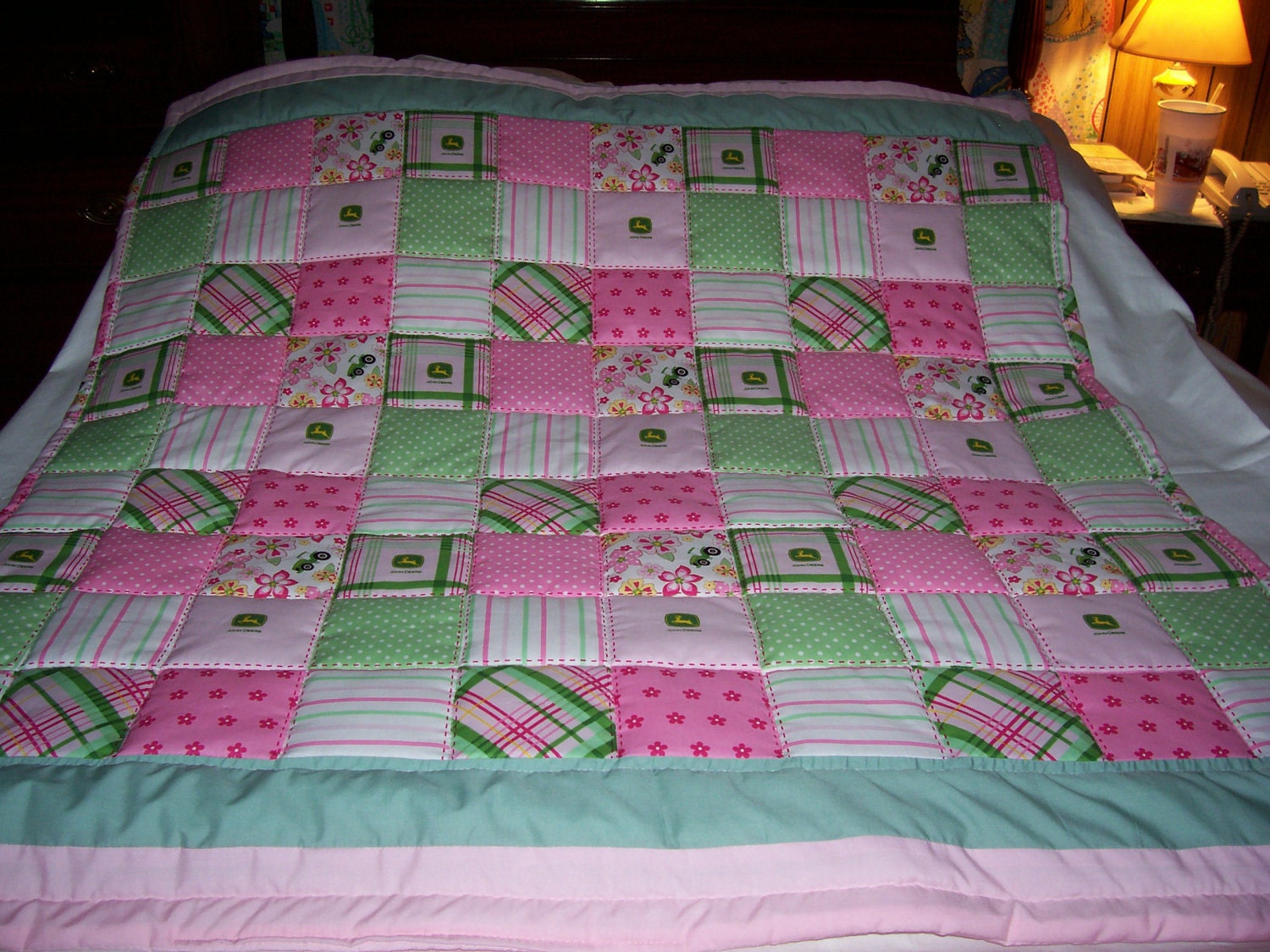 Handmade Baby John Deere Girl's Madras Plaid And by quilty61