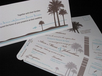The Lazaro Boarding Pass Invitation / Save the Date (Sample)