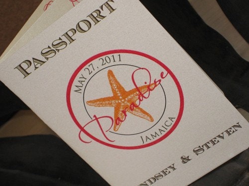 Paradise Starfish Passport Invitation (SAMPLE)