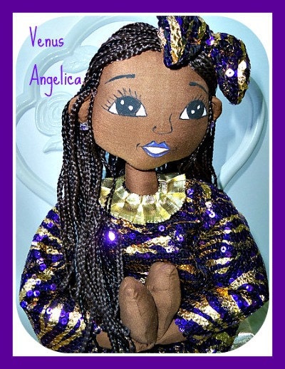 Hand crafted African American ooak doll