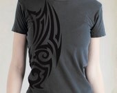 CLEARANCE SALE Tribal Tattoo Womens Alternative Apparel Pigment Black Short Sleeve T-shirt