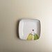 Ceramic yellow and green love birds square dish / tray, spring garden bride and groom engagement, anniversary gift under 25