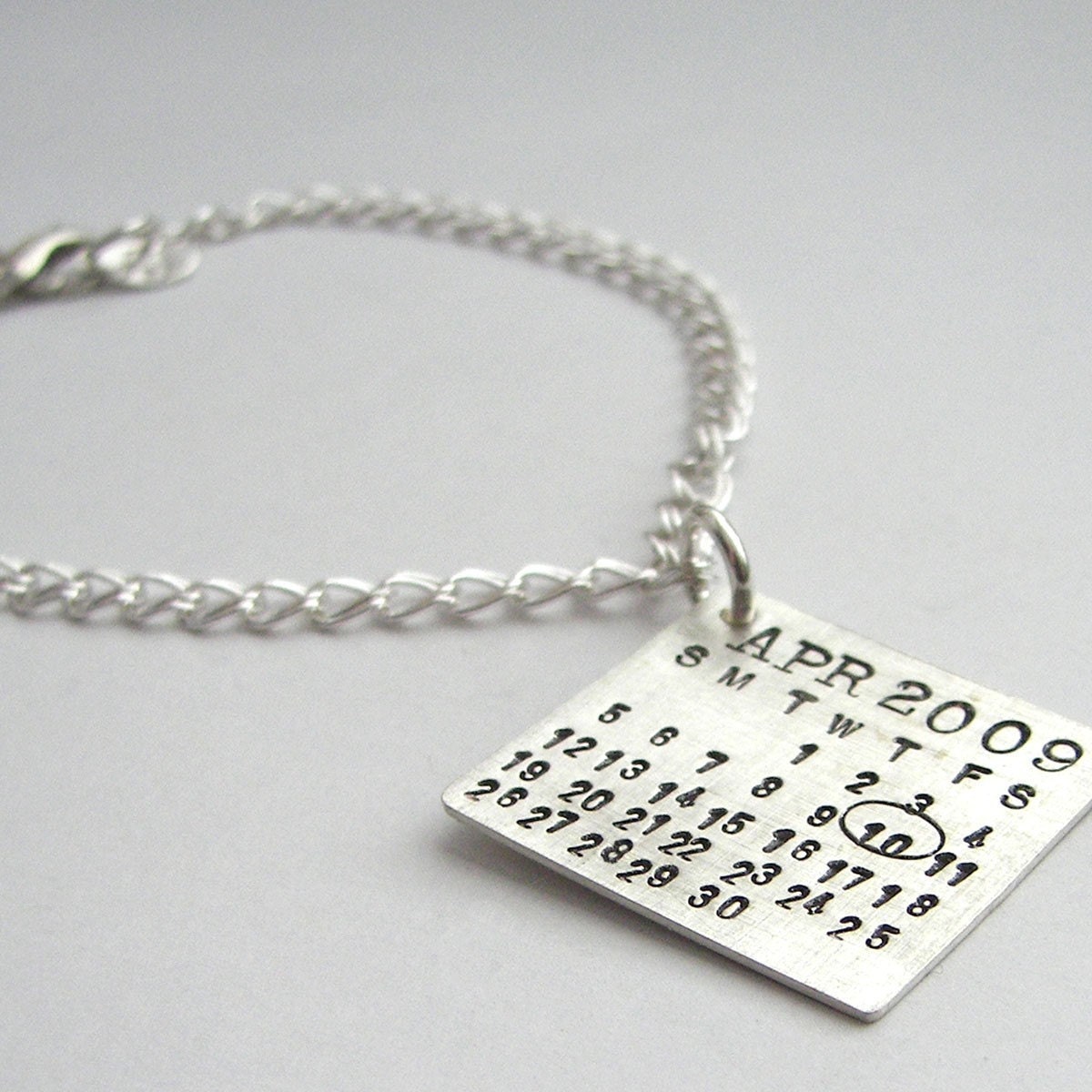 Bracelet - Mark Your Calendar Bracelet (tm) - personalized sterling silver bracelet