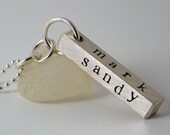 Four-Sided Personalized Sterling Silver BAR Necklace